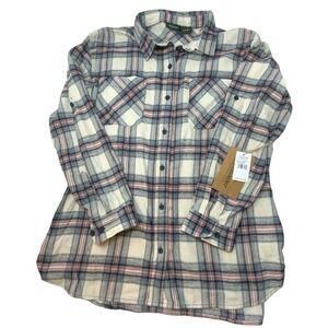 Stillwater Supply Co Womens 2XL‎ Plaid Flannel Button Up Shirt Long Sleeve Top